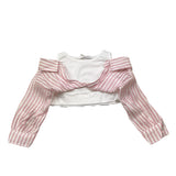 U+È Top Canotta-Camicia Bicolore per Neonata UE1781 BIANCO/ROSA U+è 