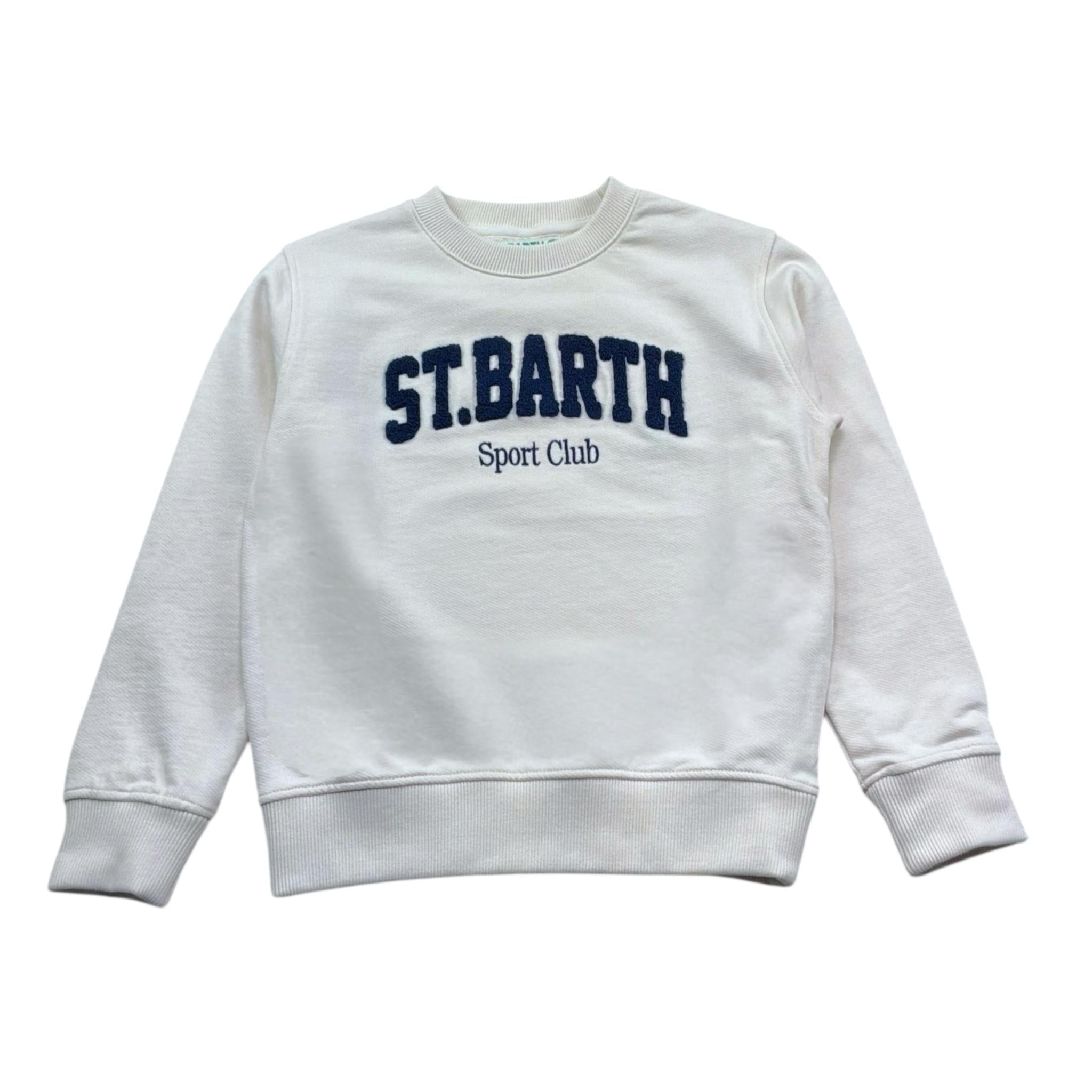 Saint Barth Felpa Girocollo Tinta Unita con Stampa per Bambino 00798L BEIGE SAINT BARTH 