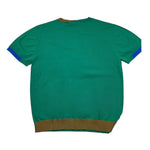 Manuel Ritz T-Shirt Tinta Unita Girocollo con Profili In Contrasto per Bambino MR2985 VERDE MANUEL RITZ 