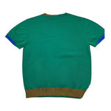 Manuel Ritz T-Shirt Tinta Unita Girocollo con Profili In Contrasto per Bambino MR2985 VERDE MANUEL RITZ 