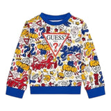 GUESS felpa chiusa girocollo stampa fantasia Bianco per Neonato N4YQ02KA6R3X BIANCO GUESS 