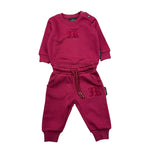 JOHN RICHMOND completo 2pz felpa-pantalone tinta unita con stampa Bordeaux per Neonato RIA25016CF BORDEAUX JOHN RICHMOND 