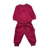 JOHN RICHMOND completo 2pz felpa-pantalone tinta unita con stampa Bordeaux per Neonato RIA25016CF BORDEAUX JOHN RICHMOND 