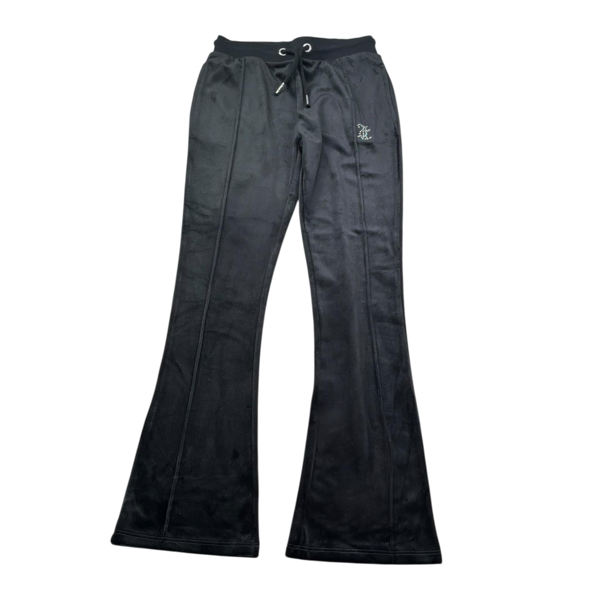 Juicy Couture Pantalone Tinta Unita In Velluto  per Bambina JBX6741 NERO JUICY COUTURE 