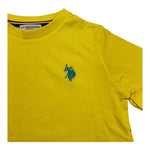 U.S. Polo Assn T-Shirt Girocollo Tinta Unita con Logo per Neonato US41554002 GIALLO U.S. POLO ASSN 