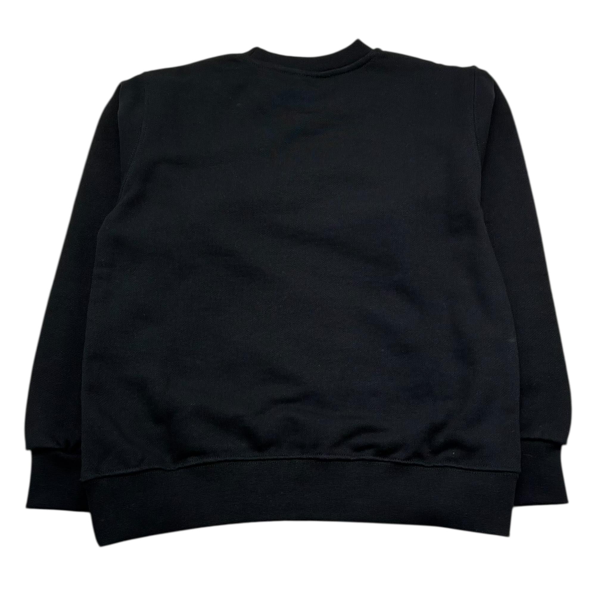 Disclaimer Felpa Chiusa Girocollo Tinta Unita con Logo per Bambino 25EDK58430 NERO DISCLAIMER 