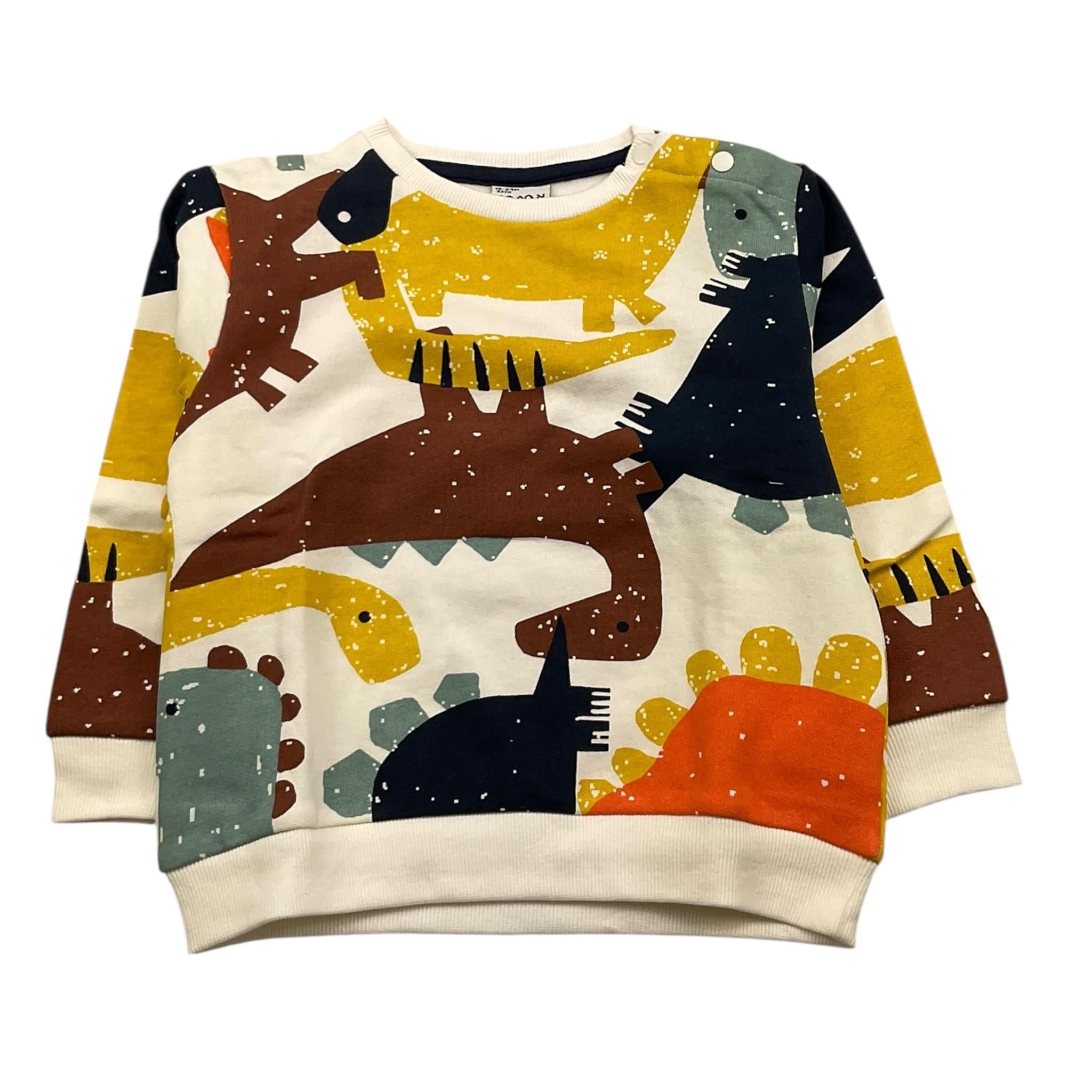 LOSAN felpa chiusa gircollo tinta unita stampa fantasia Bianco per Neonato 51031623017009 BIANCO LOSAN 