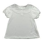 M+E' T-Shirt Tinta Unita con Colletto per Bambina UE1773XX BIANCO M+E' 