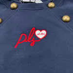 Philosophy Felpa Girocollo Tinta Unita con Stampa per Bambina PFFE019 BLU PHILOSOPHY 