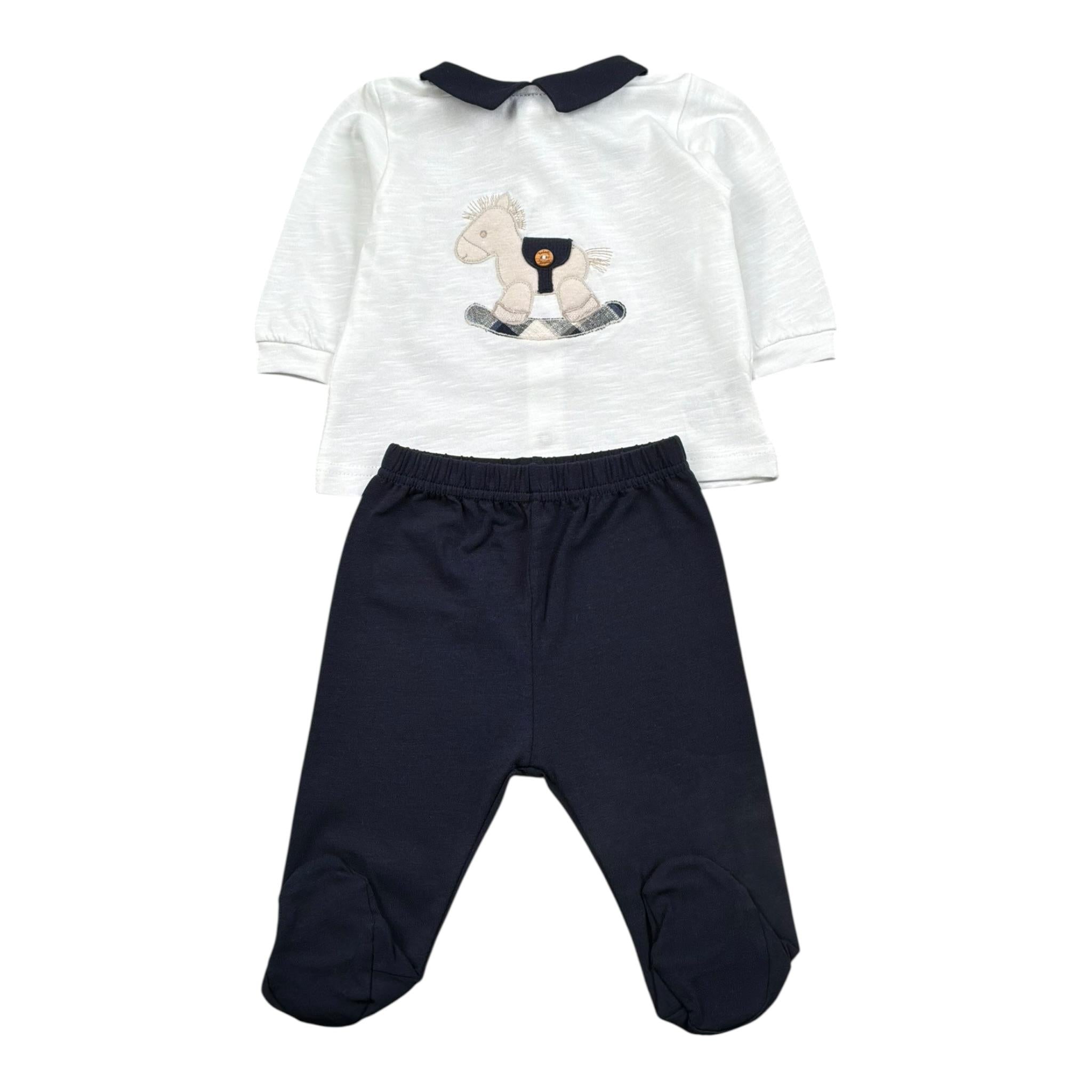 Lalalu' Completo 2 Pezzi Shirt-Ghettina per Neonato CPL6P BIANCO LALALU' 