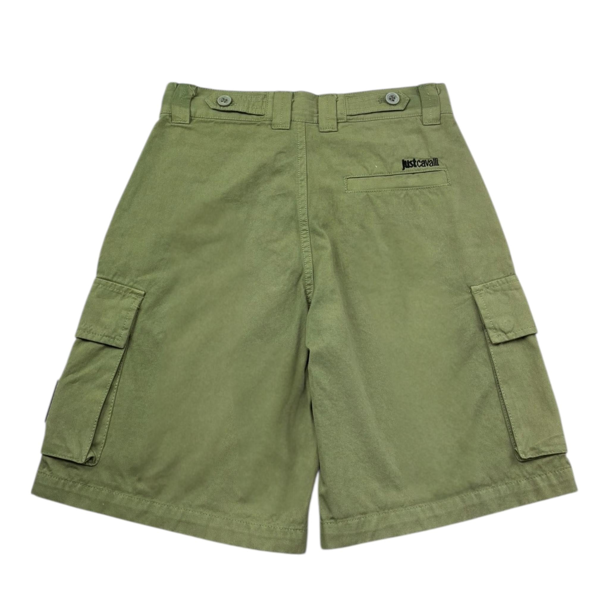 Just Cavalli Bermuda Tinta Unita con Tasconi E Girovita Regolabile per Bambino JBP26120BE VERDE JUST CAVALLI 