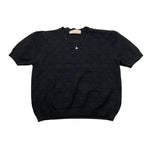 Elisabetta Franchi T-Shirt Girocollo In Filo con Trafori per Bambina EFMA159 NERO ELISABETTA FRANCHI 