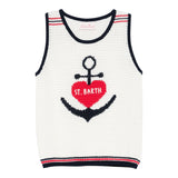 Saint Barth Top Giromanica con Ricami per Bambina ISADORA PANNA SAINT BARTH 