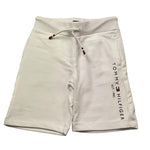 Tommy Hilfiger Bermuda Tinta Unita con Logo per Bambino KB0KB08361 BIANCO TOMMY HILFIGER 