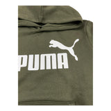 PUMA felpa chiusa con cappuccio tinta unita con stampa logo Verde per Bambino 58696508 VERDE PUMA 