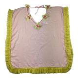Selini Action Camicia Tinta Unita Modello Largo Con Applicazioni Rosa Per Bambina