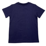 Cesare Paciotti T-Shirt Tinta Unita Girocollo con Stampa Blu per Neonato