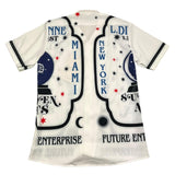 Louis Dieudonne' Camicia Mezza Manica Stampa Fantasia Panna Per Bambino