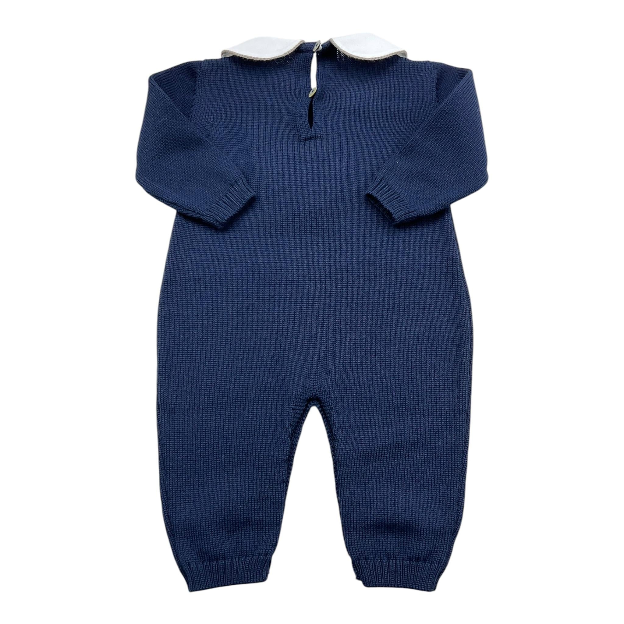 BABY LORD tutina tinta unita con ricami  Blu per Neonato 321 BLU BABY LORD 