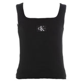 Calvin Klein Canotta Tinta Unita con Logo per Bambina IG0IG02435X NERO CALVIN KLEIN 