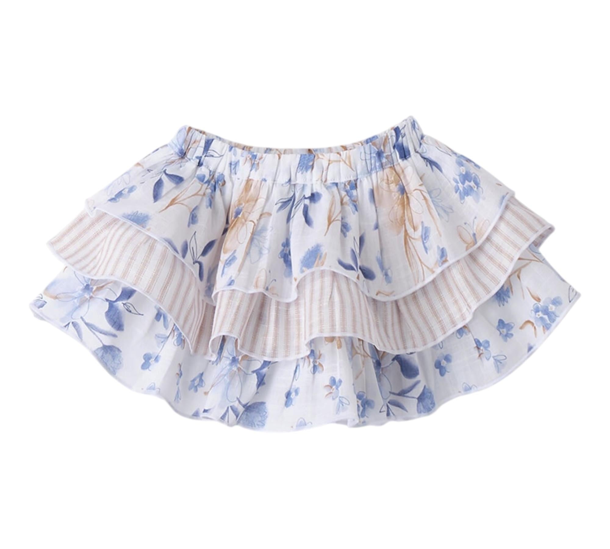 Minibanda Gonna Tinta Unita con Balze per Neonata 3B740 BIANCO MINIBANDA 