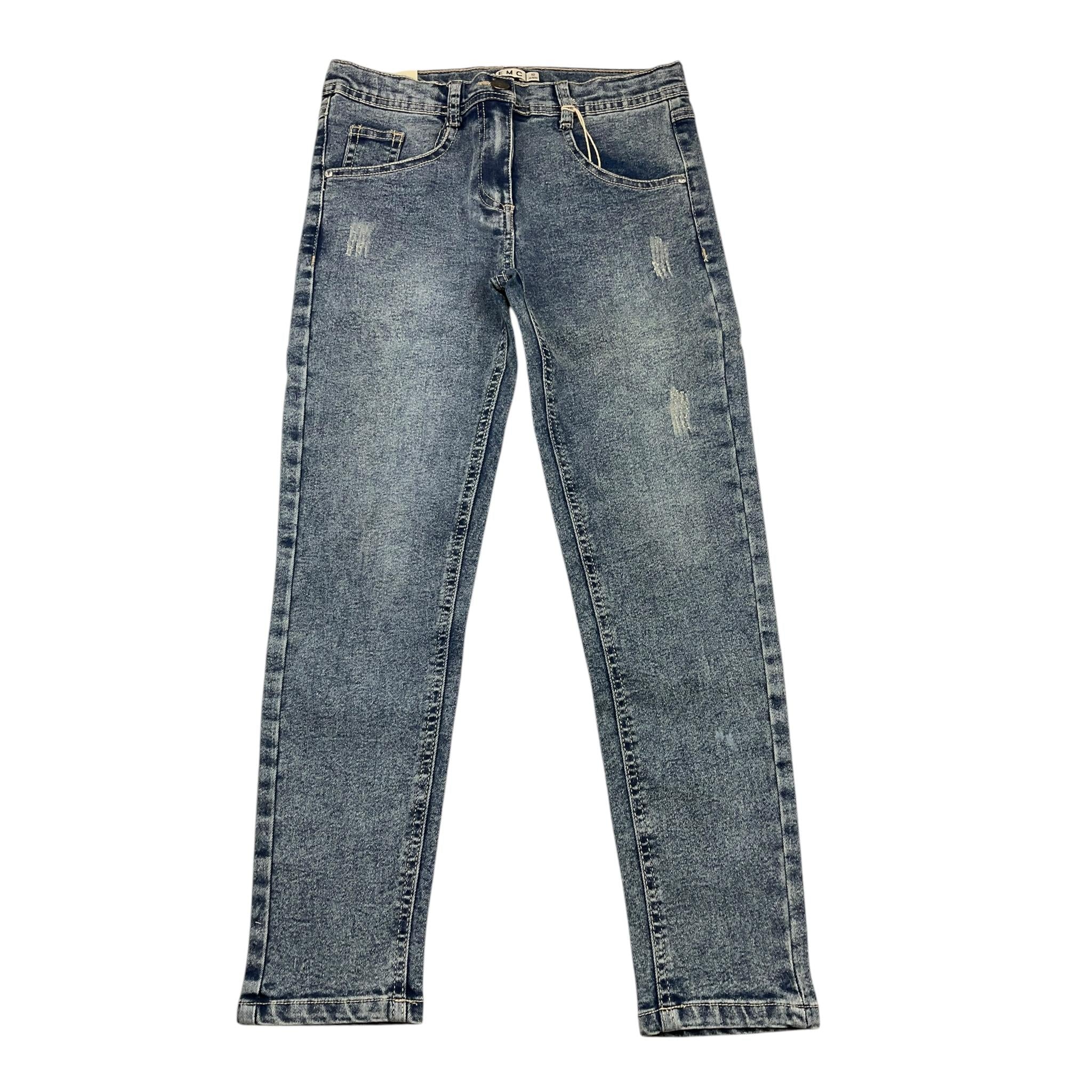 EMC jeans tint unita cn strappi e girovita regolabile Blu per Bambina BZ7036 BLU EMC 