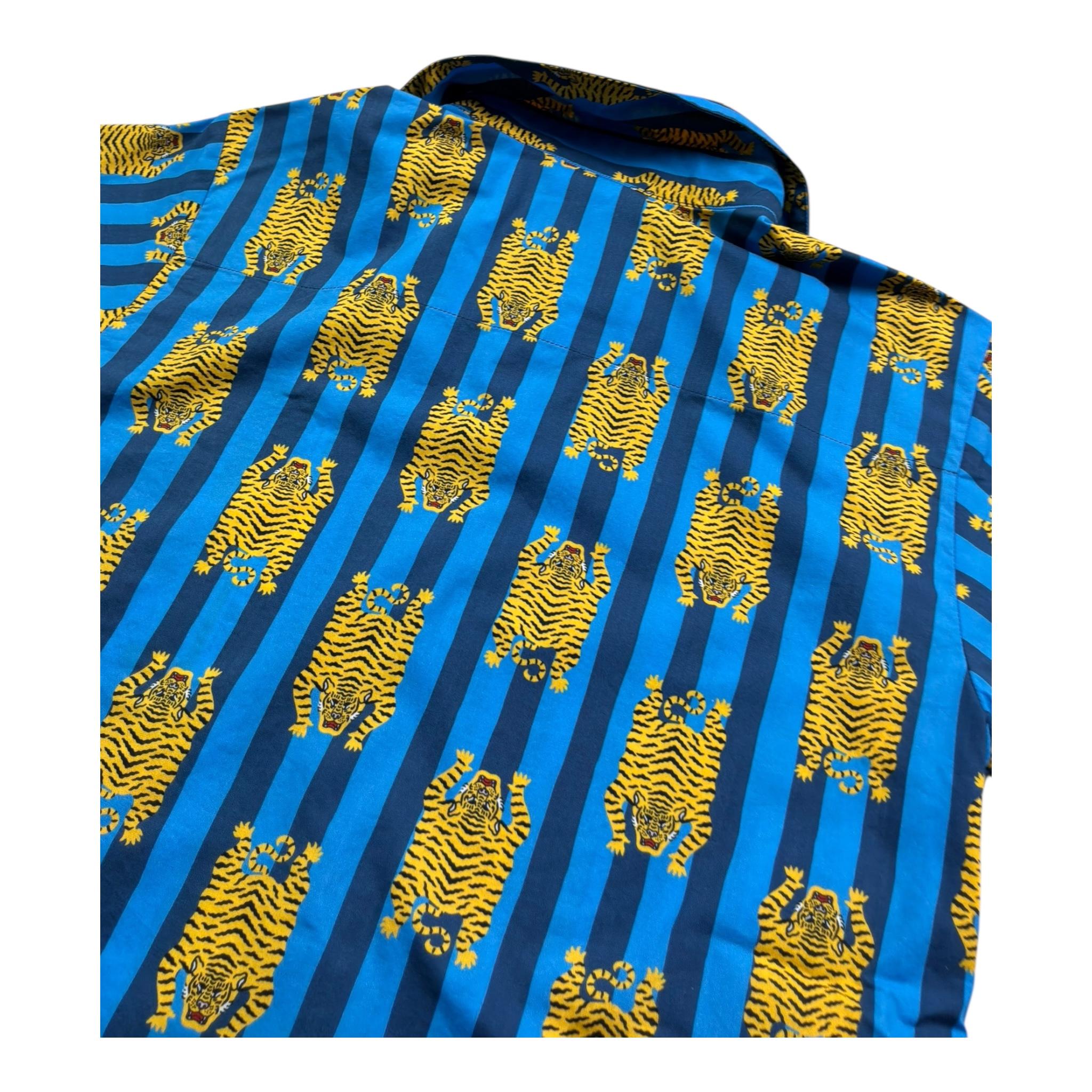 Saint Barth Camicia Mezza Manica Tinta Unita con Stampa per Bambino 01130L COBALTO SAINT BARTH 