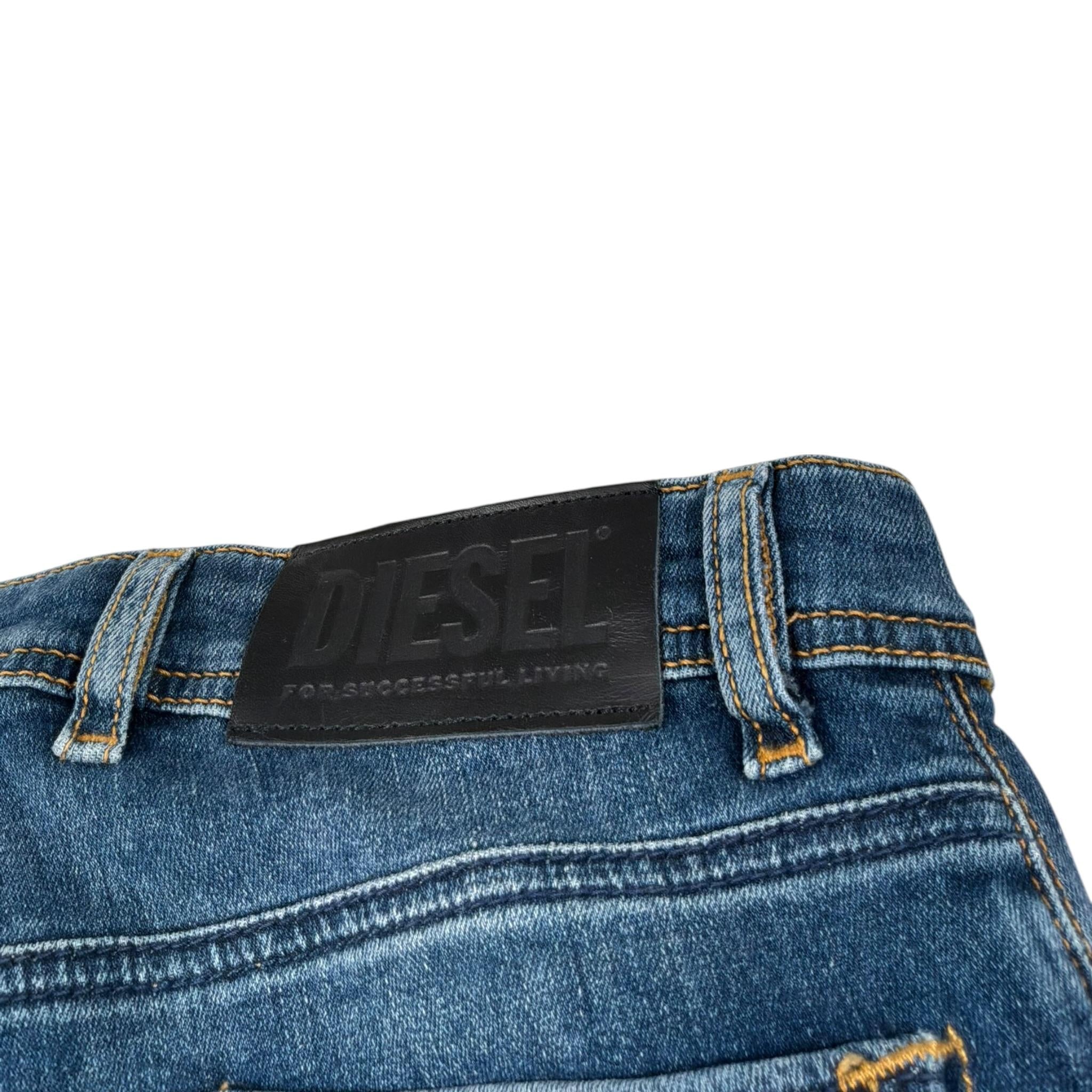Diesel Jeans Tinta Unita con Girovita Regolabile per Bambino 00J3RJX BLU DIESEL 
