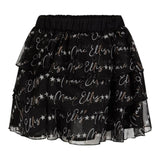 Marc Ellis Gonna Tinta Unita Logata Con Tulle Nero Per Bambina