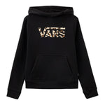 VANS felpa chiusa con cappuccio tinta unita con stampa logo Nero per Bambina VN00K8WBLK NERO VANS 