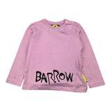 Barrow Kids Shirt Girocollo Tinta Unita con Stampa Glicine per Bambina