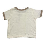 Bamboom+Babies T-Shirt Tinta Unita con Girocollo In Contrasto Panna per Neonato