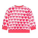 Guess Felpa Chiusa Girocollo Tinta Unita con Stampe per Bambina K5RQ01KA6R4P98L ROSA GUESS 