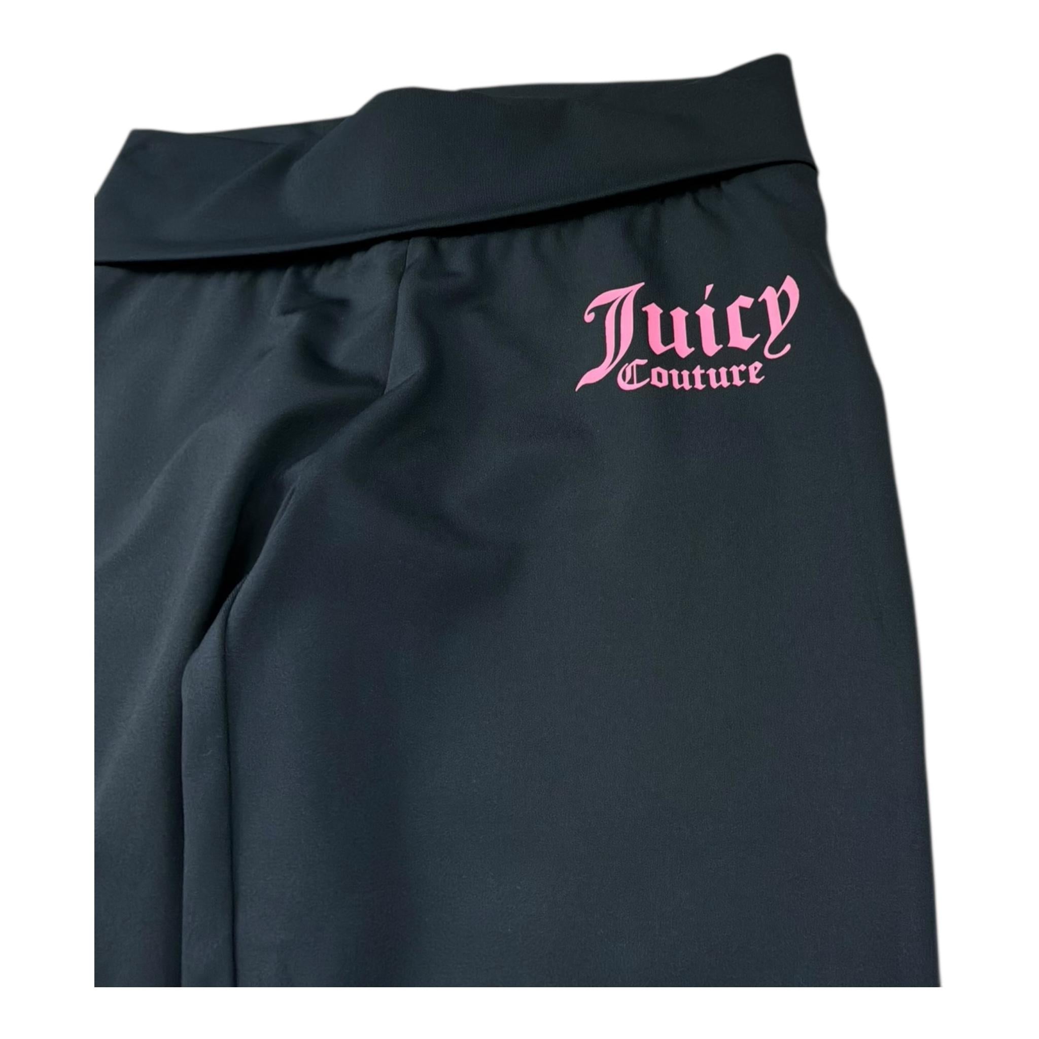Juicy Couture Leggins Modello A Zampa Tinta Unita con Stampa per Bambina JBX6738 NERO JUICY COUTURE 