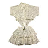 4Giveness Completo Gonna-Camicia Tinta Unita Traforato Bianco Per Bambina
