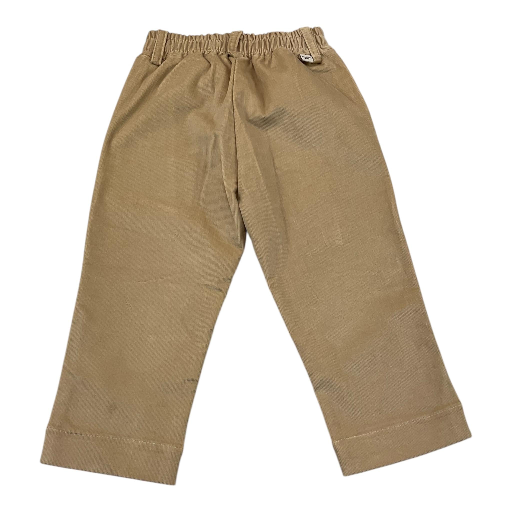 MANUEL RITZ pantalone tinta unita in camoscio con elastico in vita Beige per Bambino MR2264 BEIGE MANUEL RITZ 