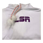 GLSR felpa chiusa con cappuccio tinta unita cn logo Bianco per Bambina GLJST16254 BIANCO GLSR 