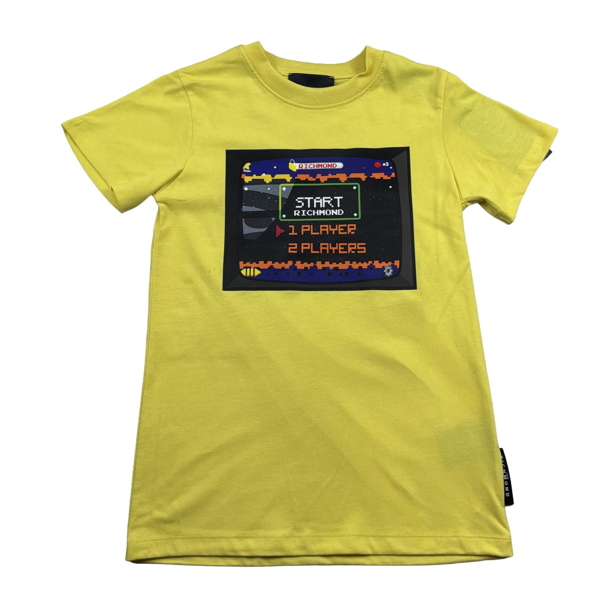 John Richmond T-Shirt Girocollo Tinta Unita con Stampa per Bambino RBP26043TS GIALLO JOHN RICHMOND 