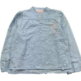 Saint Barth Camicia Manica Lunga Fantasia Zebrata per Bambina HARPERXXX AZZURRO SAINT BARTH 