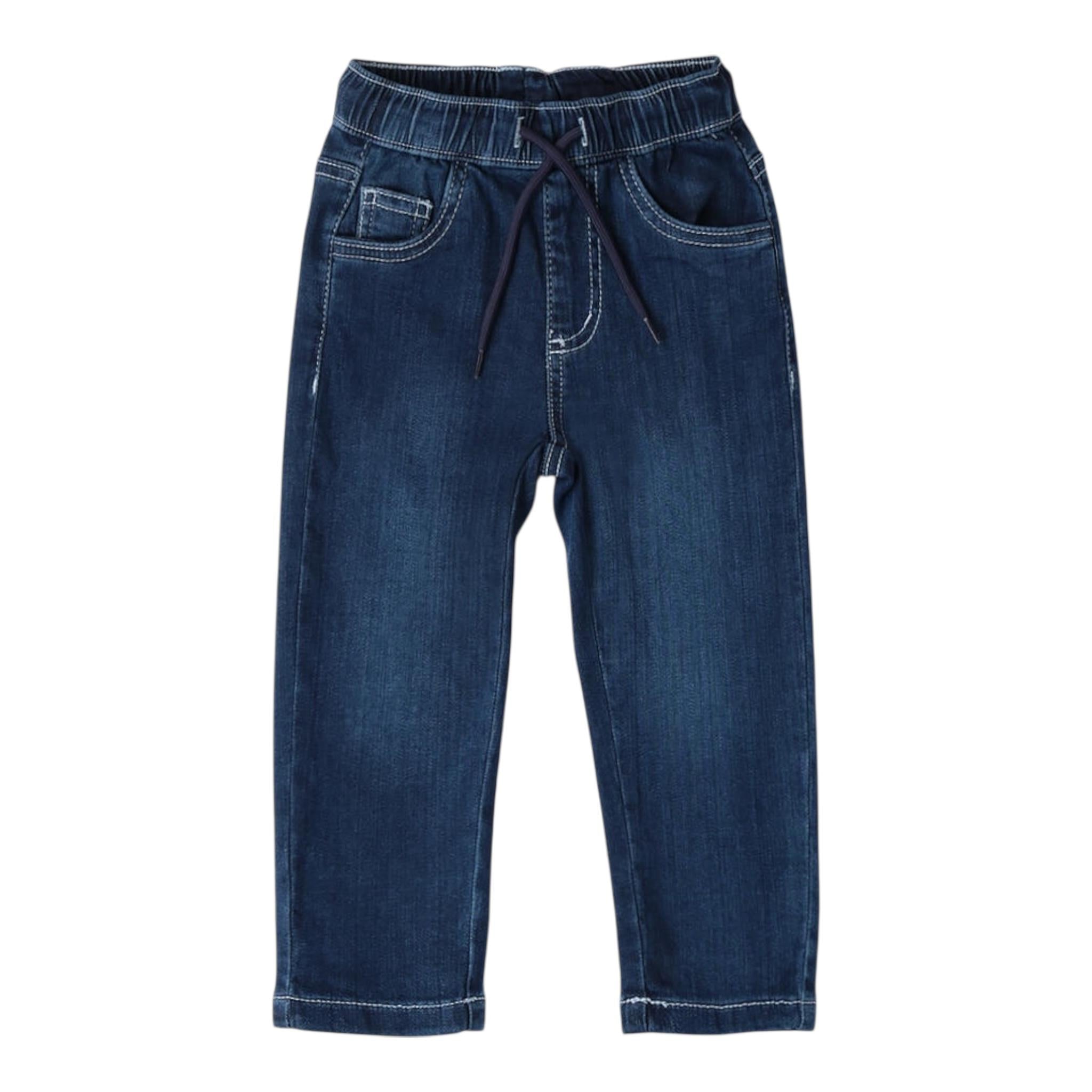Sarabanda Jeans Tinta Unita con Elastico In Vita per Bambino 0B033J BLU SARABANDA 