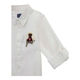 Guess Camicia Tinta Unita con Logo per Neonato N4BH08W9CL0 BIANCO GUESS 