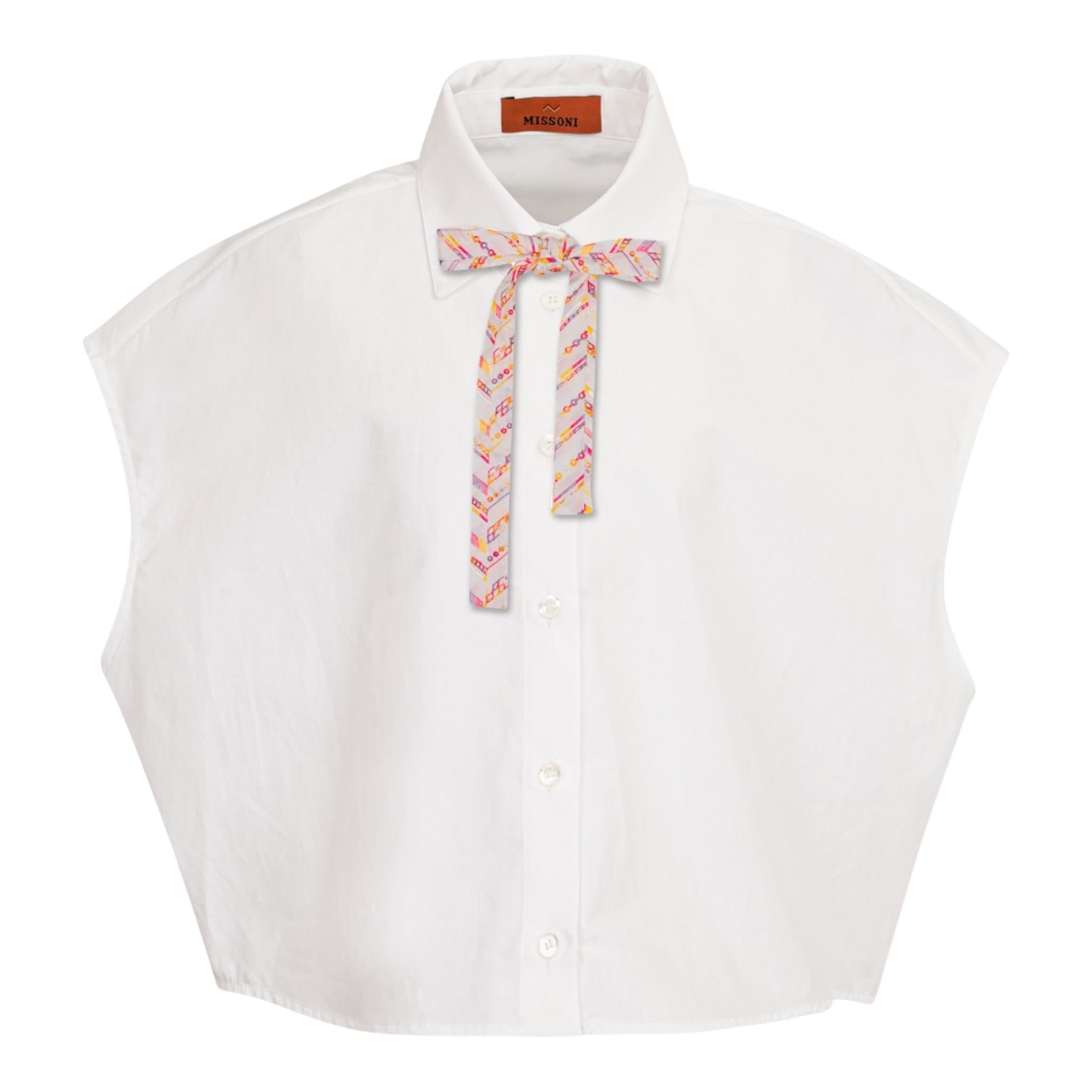 Missoni Camicia Giromanica Tinta Unita  per Bambina MW5A92 BIANCO MISSONI 