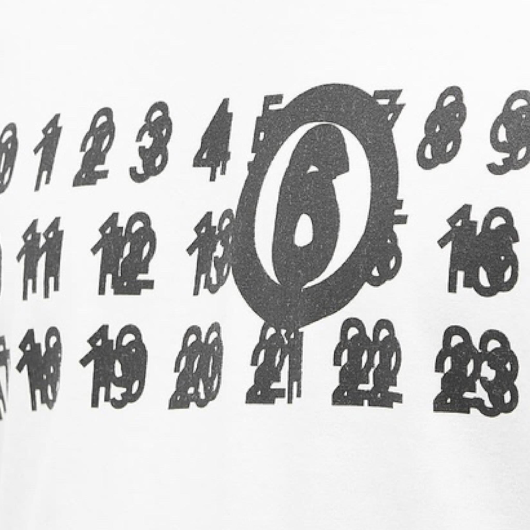 MAISON MARGIELA t-shirt girocollo tinta unita con stampa Bianco per Bambina M60672 BIANCO MAISON MARGIELA 