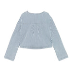 Max&Co. Giubbino In Denim Fantasia A Righe per Bambina MX0112 BIANCO/BLU MAX&Co. 