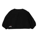 Simonetta Camicia Tinta Unita con Logo per Bambina SW5A03 NERO SIMONETTA 