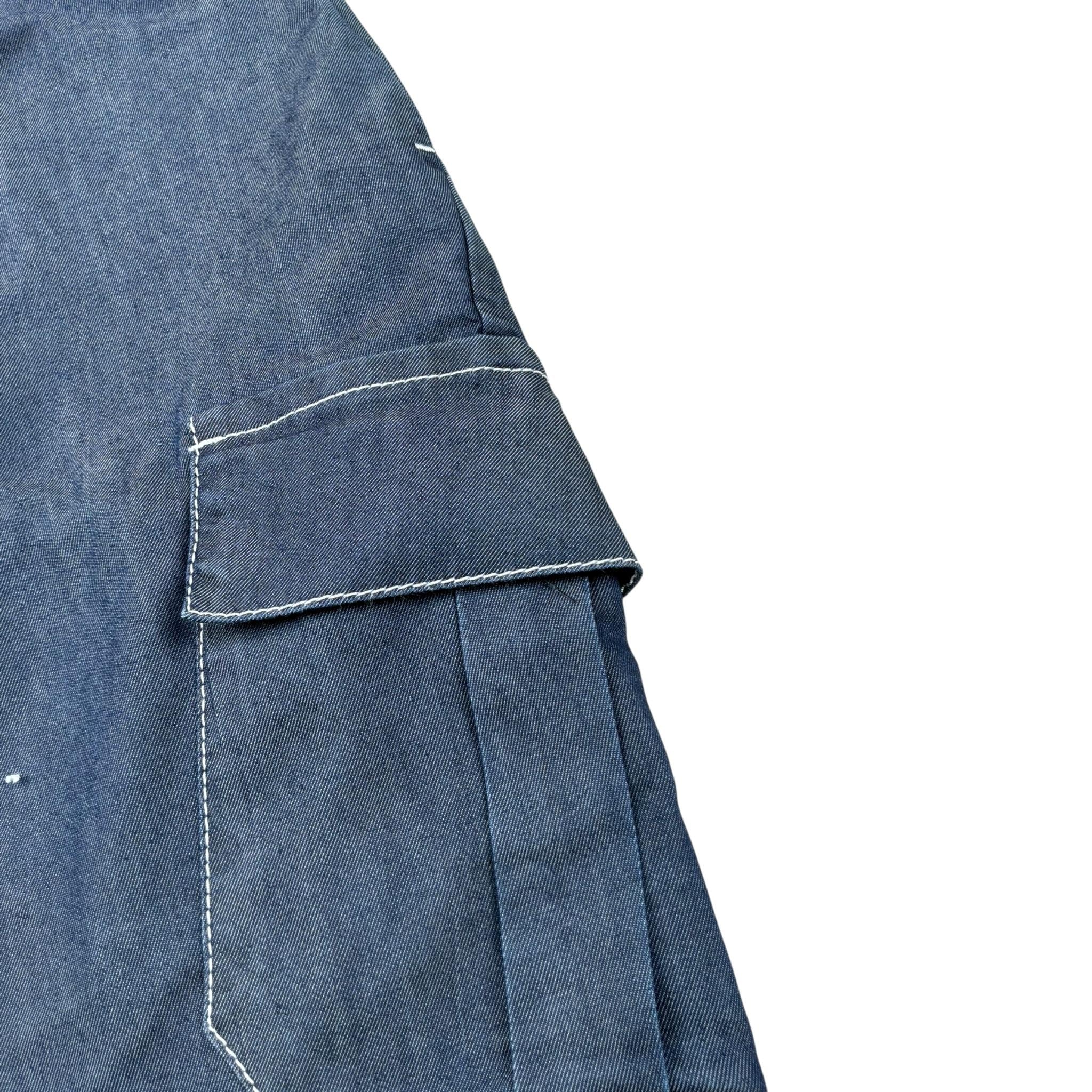 Emanuel Pris Bermuda In Denim Tinta Unita con Elastico In Vita per Bambino EBM5122R BLU EMANUEL PRIS 