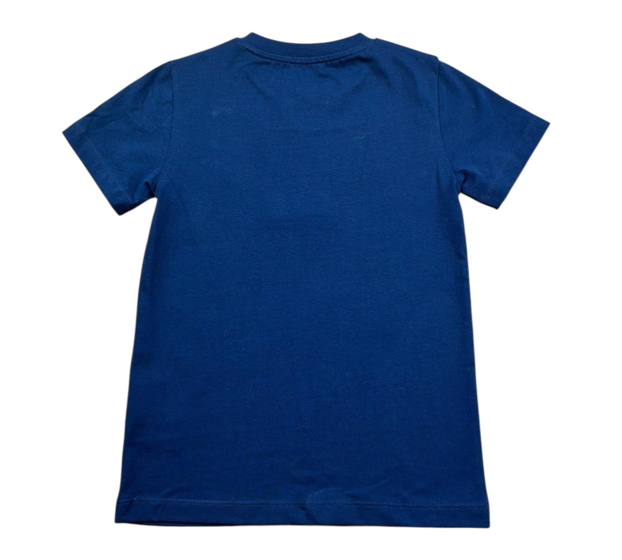Trussardi T-Shirt Girocollo Tinta Unita con Stampa per Bambino TBP26038TS BLU TRUSSARDI 
