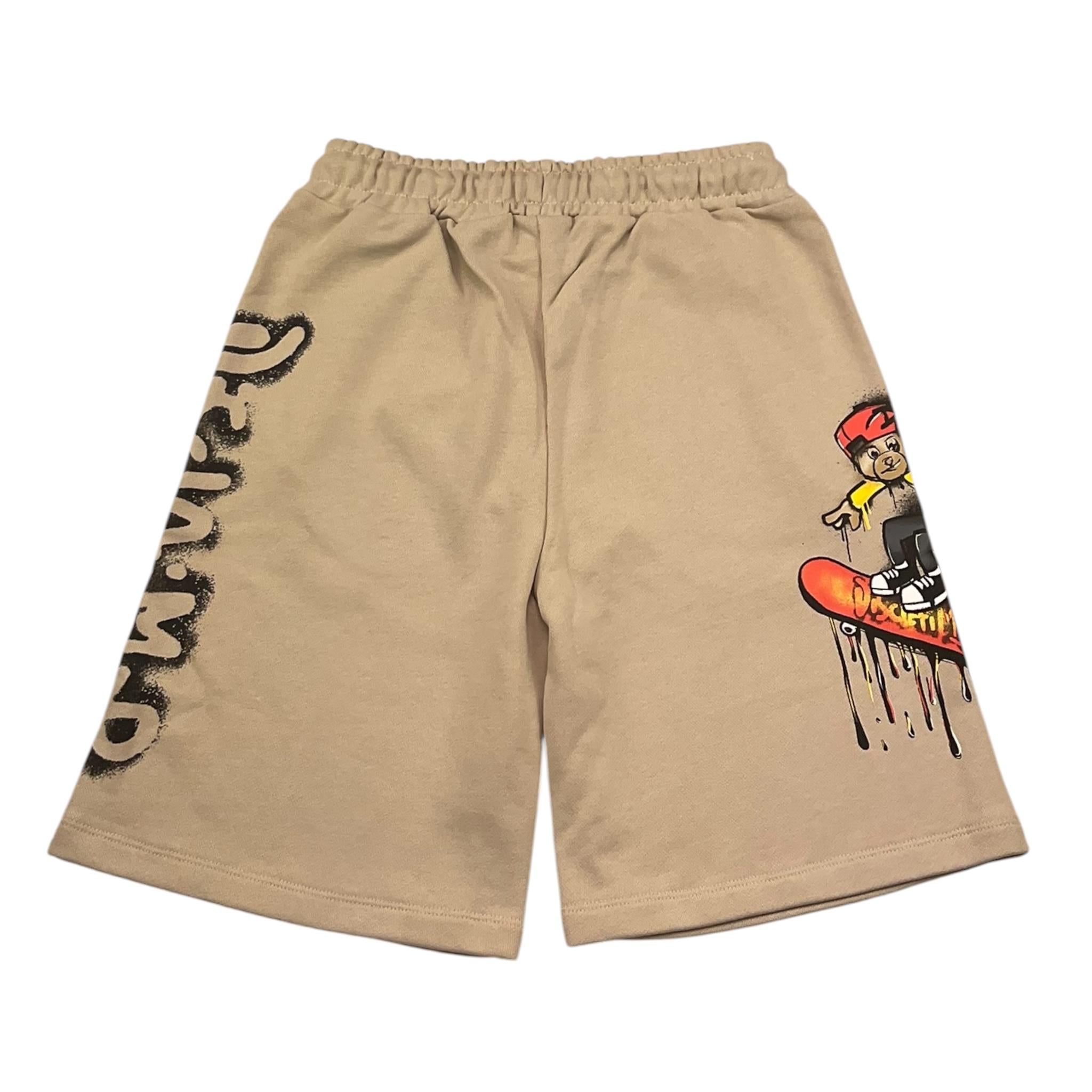 Disclaimer Bermuda Tinta Unita con Stampa per Bambino 25EDK58414 BEIGE DISCLAIMER 