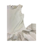 Fun & Fun Abito Giromanica Tinta Unita con Rose per Neonata FNCBDR2906 BIANCO FUN & FUN 