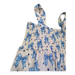 Saint Barth Abito Giromanica Tinta Unita con Stampe per Bambina JEMINE PANNA SAINT BARTH 